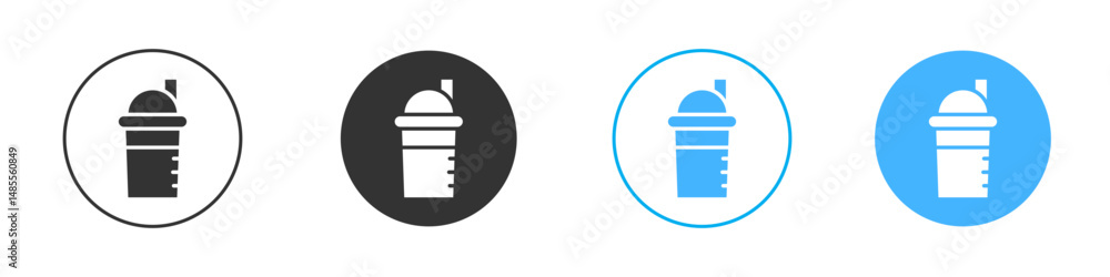 Protein shake icon Editable flat style, illustration icons Protein shake icon Editable flat style, illustration icons