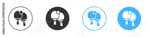 Ping pong icon Editable flat style, illustration icons