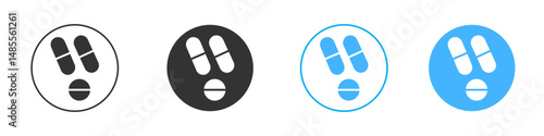 Pills icon Editable flat style, illustration icons
