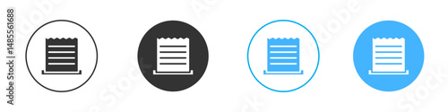 Paper receipt icon Editable flat style, illustration icons