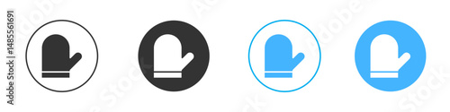 Oven mitt icon Editable flat style, illustration icons