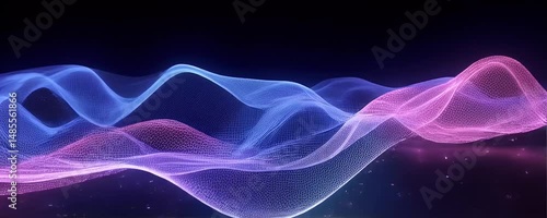Abstract Wavy Particle Flow: Beautiful Visuals for Relaxation