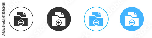 Medical history icon Editable flat style, illustration icons