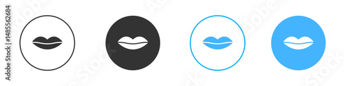 Lips icon Editable flat style, illustration icons