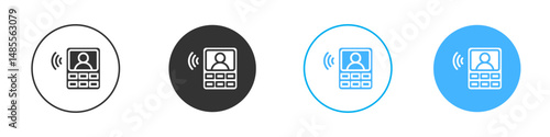 Intercom icon Editable flat style, illustration icons