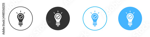 Idea icon Editable flat style, illustration icons