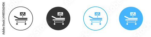 Hospital bed icon Editable flat style, illustration icons
