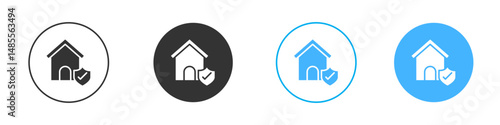Home insurance icon Editable flat style, illustration icons