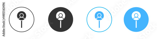 Hiring icon Editable flat style, illustration icons
