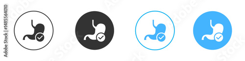 Good digestion icon Editable flat style, illustration icons