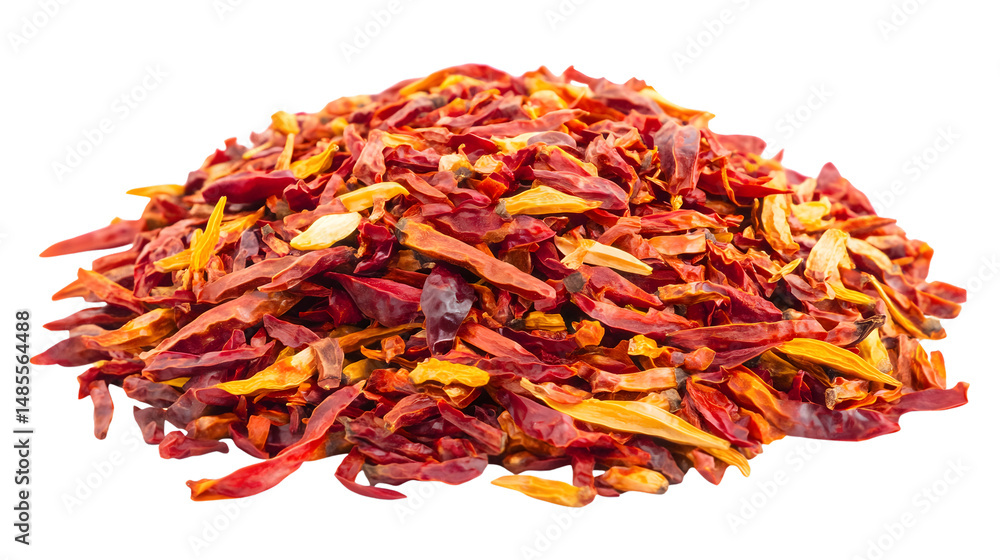 Fototapeta premium Vibrant Red Chili Pepper Against White Background for Cuisine Designs