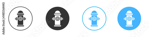 Fire hydrant icon Editable flat style, illustration icons
