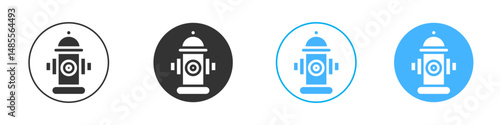 Fire hydrant icon Editable flat style, illustration icons