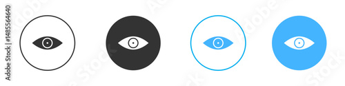 Eye icon Editable flat style, illustration icons
