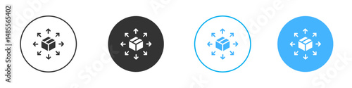 Distribution channel icon Editable flat style, illustration icons