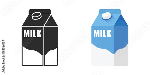 Milk bottle icon in flat style. Dairy product vector illustration on isolated background. Milky liquid sign business concept.