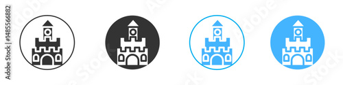 Castle icon Editable flat style, illustration icons