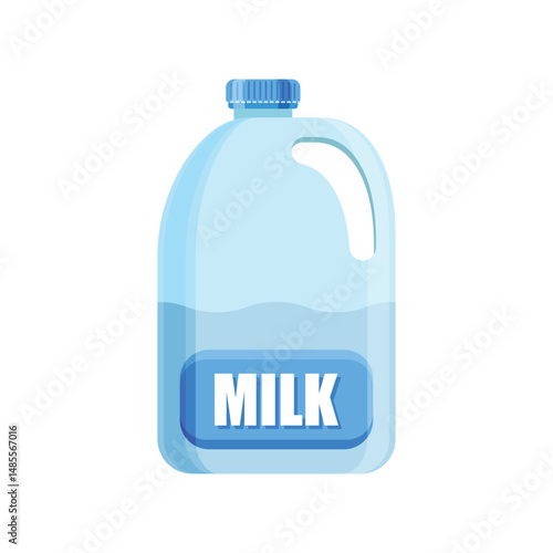 Milk bottle icon in flat style. Dairy product vector illustration on isolated background. Milky liquid sign business concept.