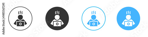 Burnout icon Editable flat style, illustration icons