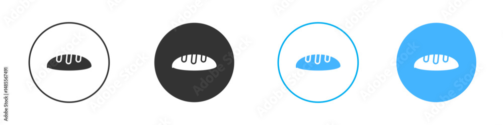 Obraz premium Bread loaf icon Editable flat style, illustration icons