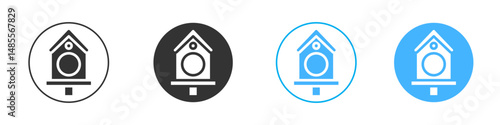 Bird house icon Editable flat style, illustration icons