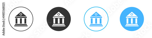 Bank icon Editable flat style, illustration icons