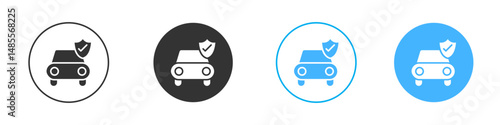 Auto insurance icon Editable flat style, illustration icons