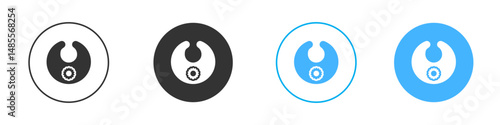 Baby bib icon Editable flat style, illustration icons