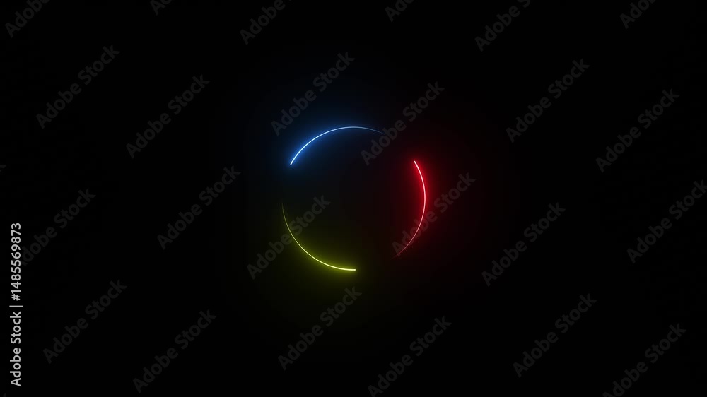 abstract circle icon animation, black background.and bright neon circle,4k video.Background multi-colored circle. Spectrum looped animation light glowing neon lines. 4k animated video . abstract circle icon animation, black background.and bright neon circle,4k video.Background multi-colored circle. Spectrum looped animation light glowing neon lines. 4k animated video .