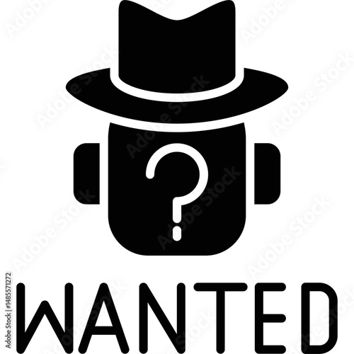 Wanted Icon Vector Element