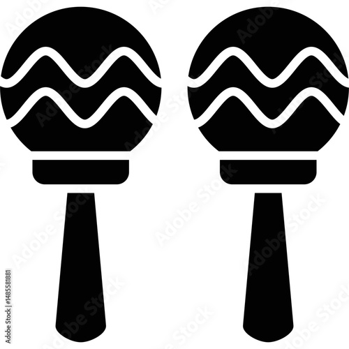 Maracas Icon Vector Element