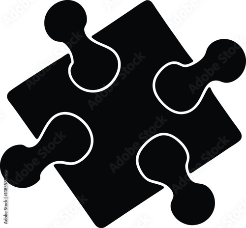 puzzle vector icon.