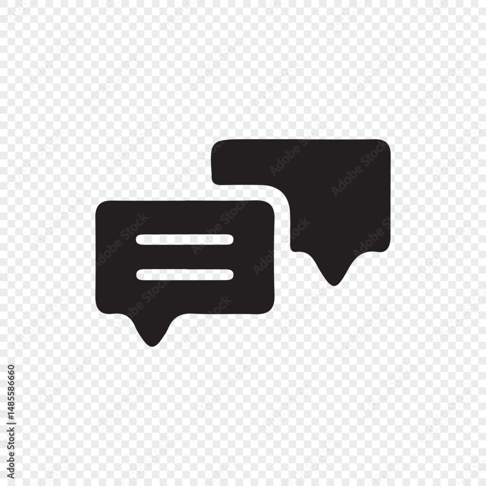 Blue Chat Icon – Messaging and Communication Symbol on Transparent Background Blue Chat Icon – Messaging and Communication Symbol on Transparent Background