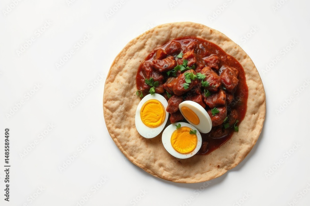 Traditional Ethiopian Injera with Doro Wat Traditional Ethiopian Injera with Doro Wat