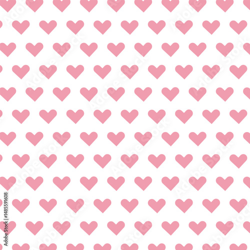 simple abstract light pink colour seamless heart shape pattern