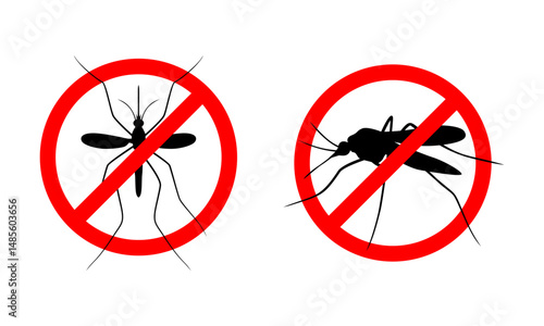 no mosquitoes allowed symbol vector illustration