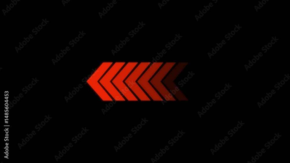 Glowing left side Arrow with Black Background, Symbolizing Progress, Growth, Upgrade, or Direction. Futuristic High-Tech Style with Multiple Chevrons, Reflective Surface Effect, and Illuminated Design Glowing left side Arrow with Black Background, Symbolizing Progress, Growth, Upgrade, or Direction. Futuristic High-Tech Style with Multiple Chevrons, Reflective Surface Effect, and Illuminated Design
