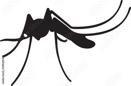Close-up Illustration of a Mosquito.
sucking up insect