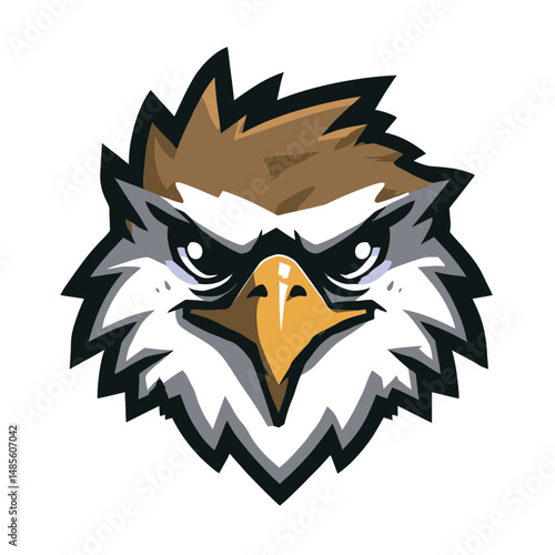 Wallpaper Mural Hawk Mascot Head Logo in Sharp Vector Style best for aerial sports branding and animal identity logos Torontodigital.ca