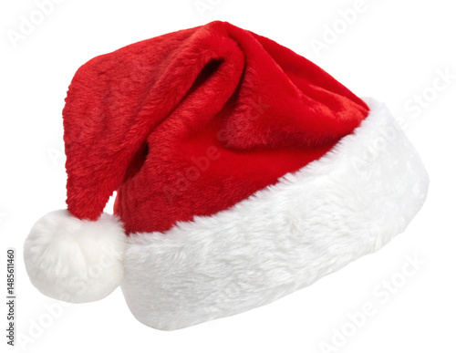 red santa claus hat isolated PNG or JPEG Background