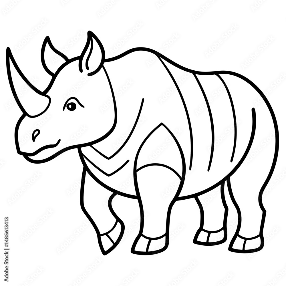 Fototapeta premium Minimalist Onyx Rhino Outline