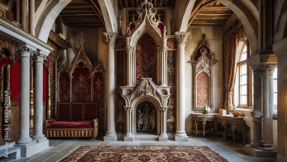 Obraz premium A glimpse into the grandeur of medieval architecture
