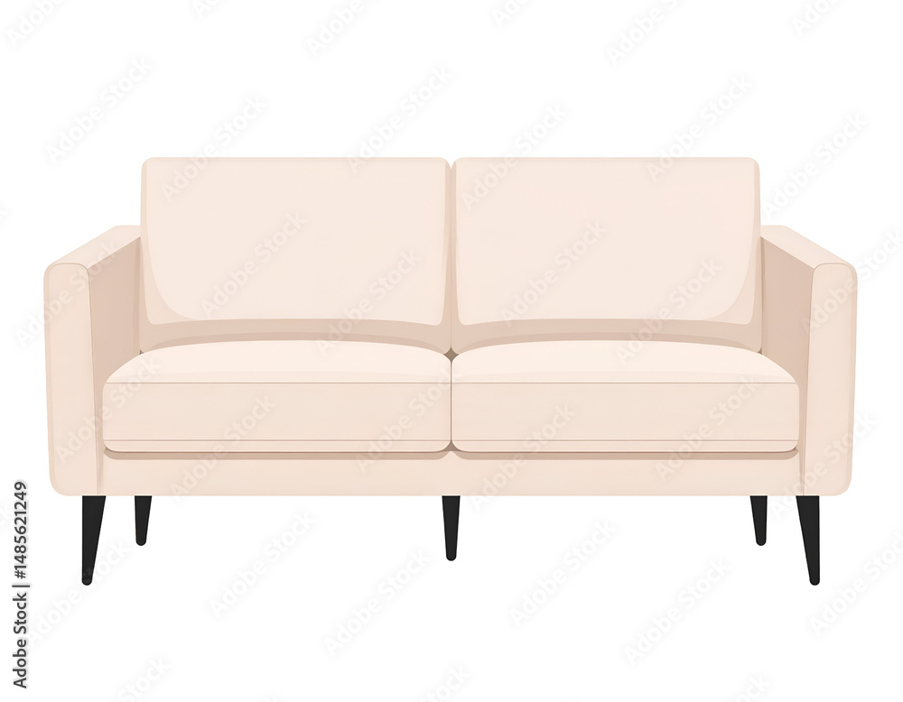Beige couch, simple design Beige couch, simple design