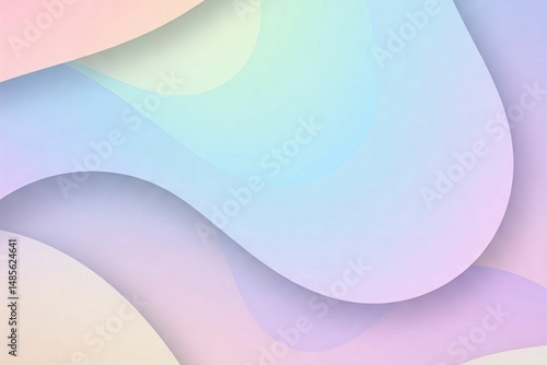 Soft Minimalist Pastel Background with Organic Shapes