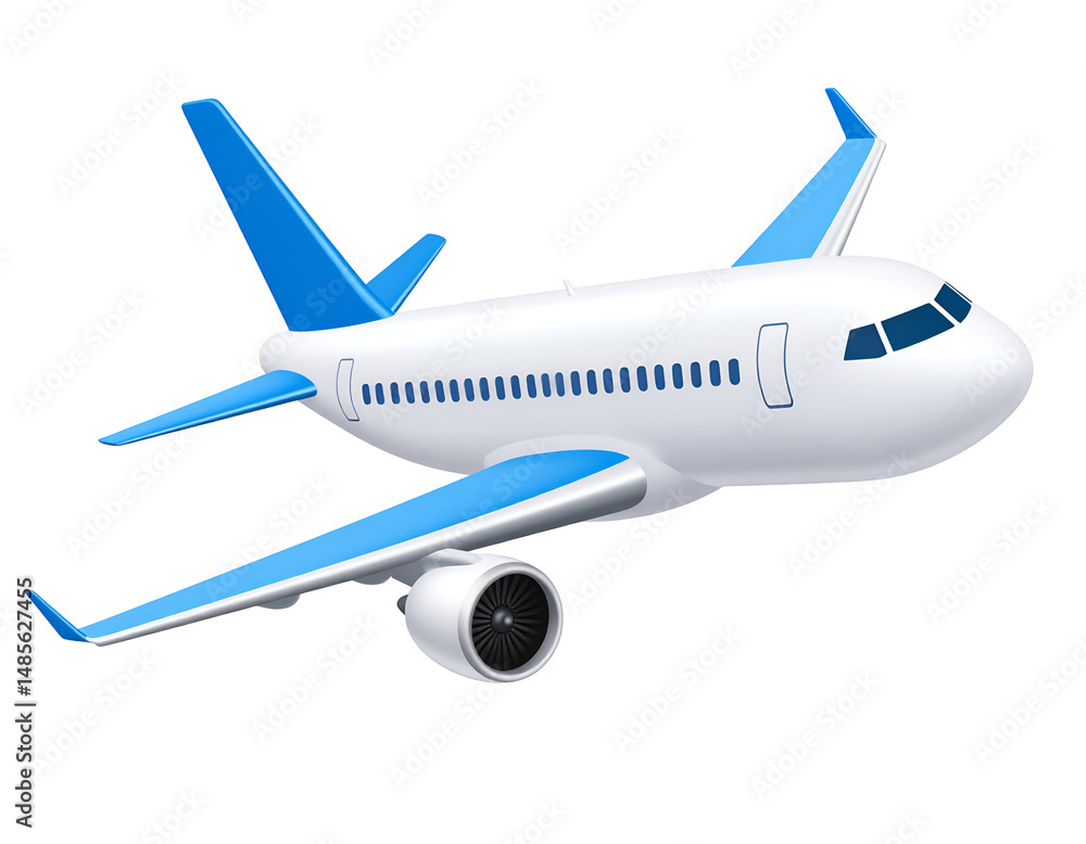 Cartoon airplane in flight Cartoon airplane in flight