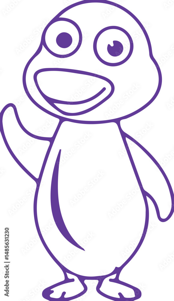 Fototapeta premium penguin on a white background