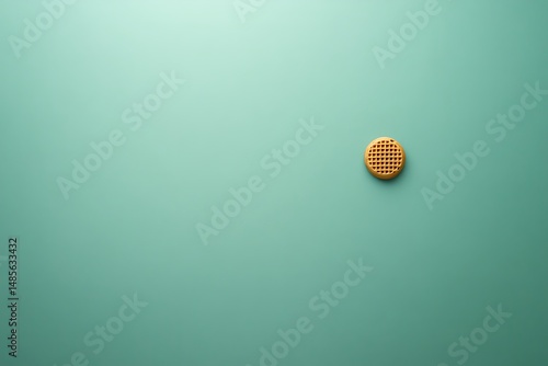 Wallpaper Mural Round waffle on a mint background Torontodigital.ca