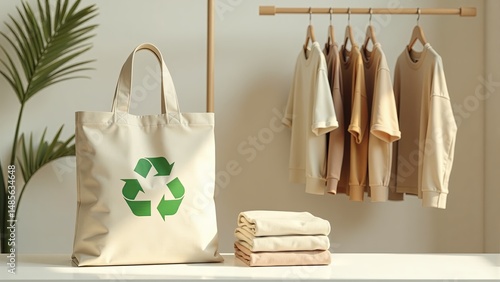 Eco Friendly Shopping Bag With Clothes
