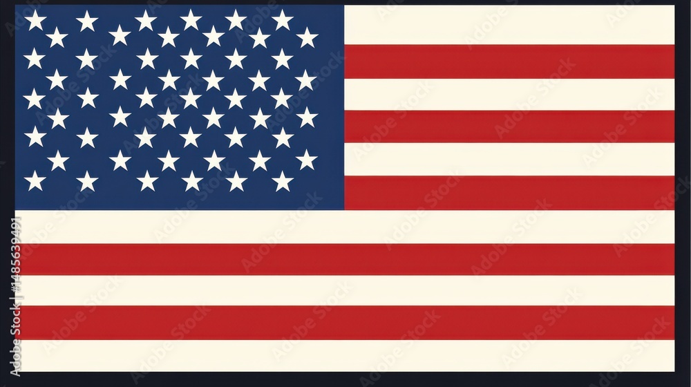 Fototapeta premium American Flag: A symbol of freedom and patriotism.