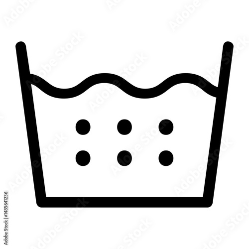 Laundry washing machine tag requirement icon element